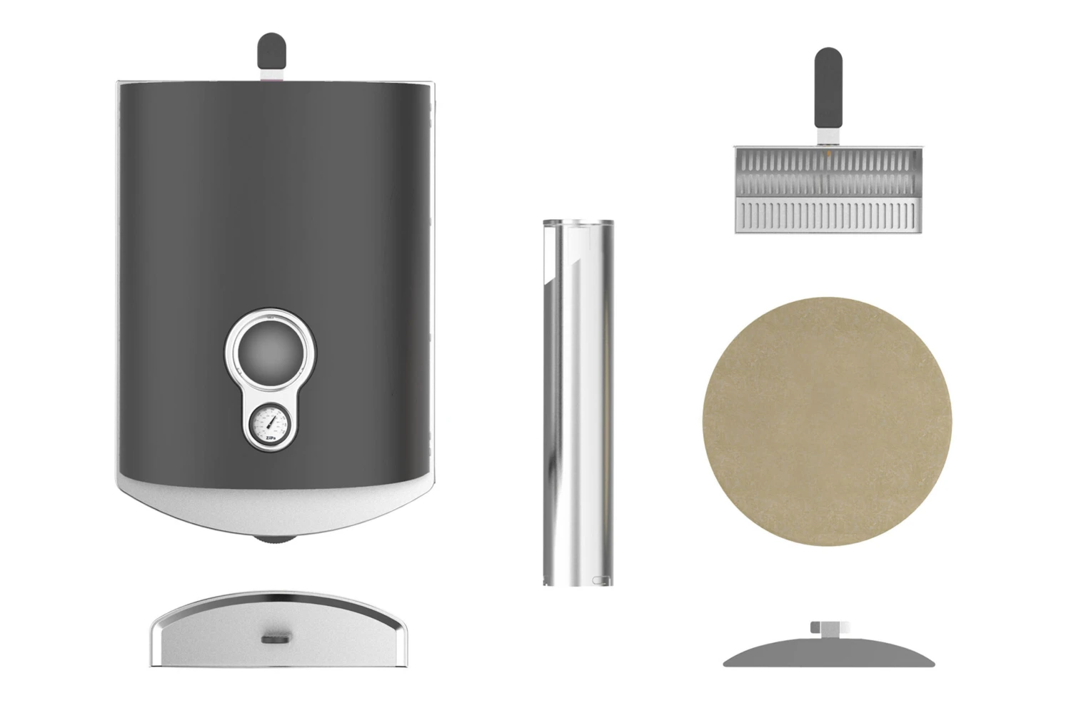 ZiiPa Pizza Oven Piana - Houtgestookt - Met Thermometer - Leisteen - Voor ø 30 Cm Pizza's - Roterende Pizzasteen 10 ZiiPa Pizza Oven Piana - Houtgestookt - Met Thermometer - Leisteen - Voor ø 30 Cm Pizza's - Roterende Pizzasteen - Afbeelding 8