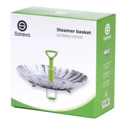 Sareva Stoommandje - RVS - Verstelbaar Van ø 17 - 27 Cm -Goedkope Kook Pret Winkel 8720364454647 verpakking