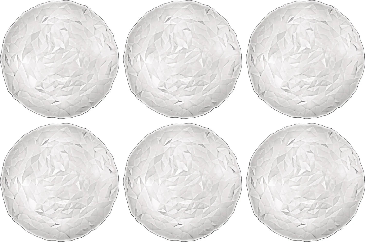 Bormioli Rocco Pizzabord / Onderbord Diamond - Transparant - ø 33 Cm - 6 Stuks 3 Bormioli Rocco Pizzabord / Onderbord Diamond - Transparant - ø 33 Cm - 6 Stuks