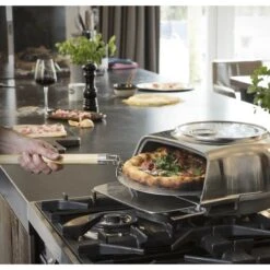 Fernus & Friends Pizza Oven - Voor Fornuis - Pure Polished Aluminium - Voor ø 26 Cm Pizza's 13 Fernus & Friends Pizza Oven - Voor Fornuis - Pure Polished Aluminium - Voor ø 26 Cm Pizza's -Goedkope Kook Pret Winkel Fernus Pizza Zilver