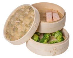 Sareva Stoommandje - Bamboe - 2-laags - ø 25 Cm