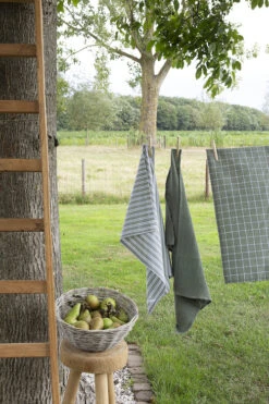 Walra Keukendoeken Set Cubes Uni, Stripes & Blocks Legergroen 50 X 70 Cm - 3 Stuks -Goedkope Kook Pret Winkel WALRA TT DRYWITH SET 50X70 ARMYGREEN SF