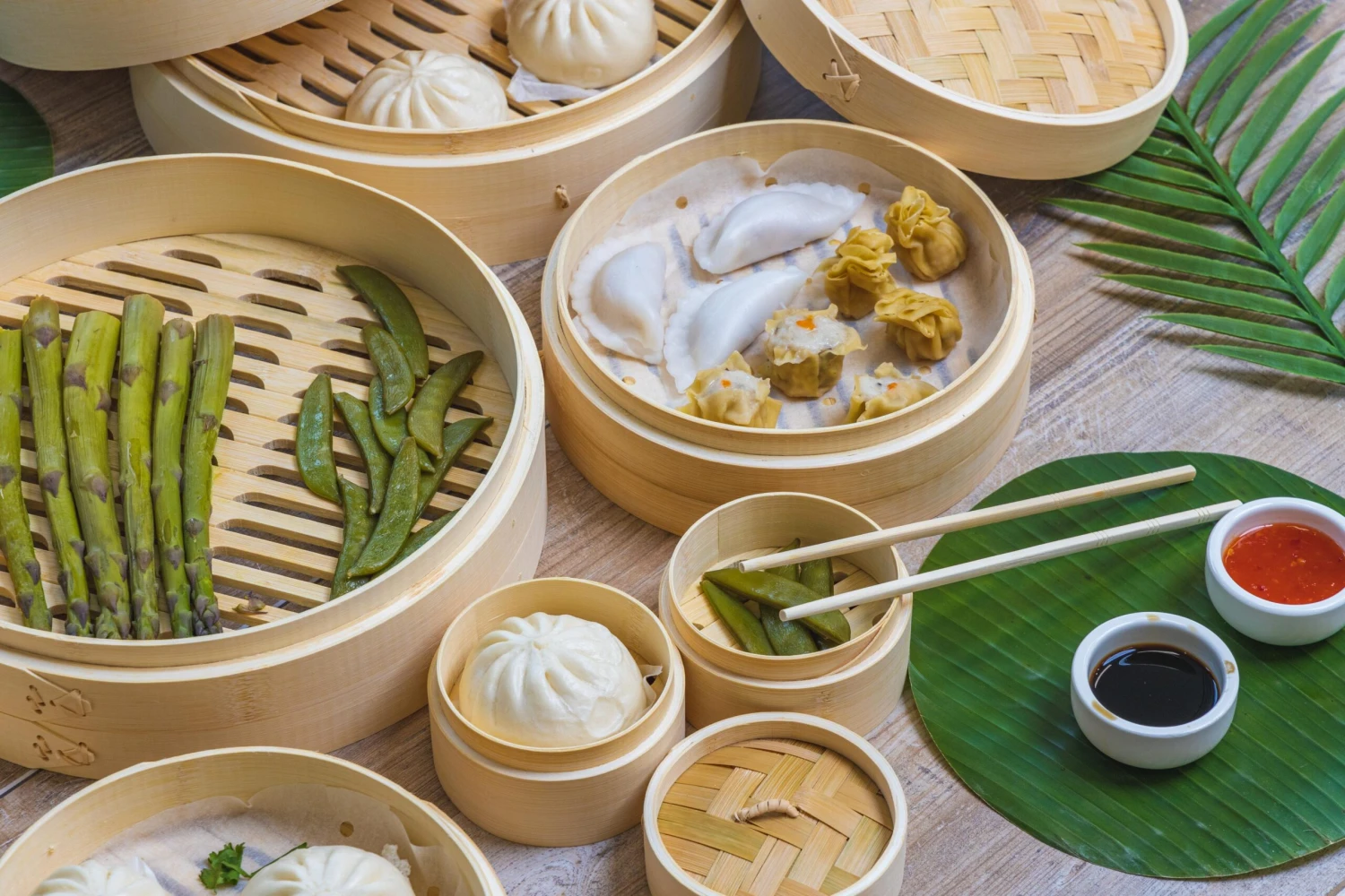 Sareva Stoommandje - Bamboe - 2-laags - ø 21 Cm 6 Sareva Stoommandje - Bamboe - 2-laags - ø 21 Cm - Afbeelding 4